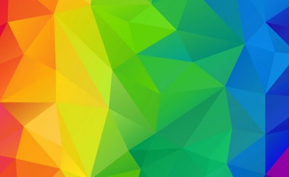 Geometric rainbow pattern